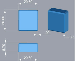 3.5mL Square Gummy Mold - 221 Cavities