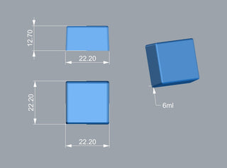 6ml square silicone mold design